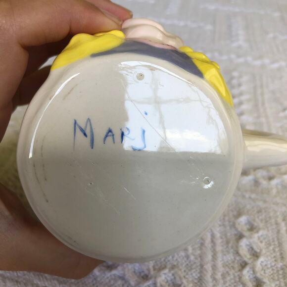 Vintage 70s Miss Piggy 3D Coffee Mug Cup 3" Ceramic Jim Henson Muppets Retro - Picture 3 of 10